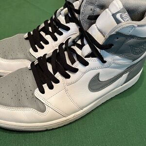 Nike Men's Air Jordan High-Top Sneakers - White and Gray size 12